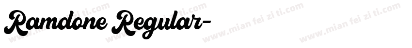 Ramdone Regular字体转换